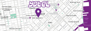 A map of YOTEL San Francisco in San Francisco, California