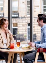 YOTEL Edinburgh Kohi - couple sitting