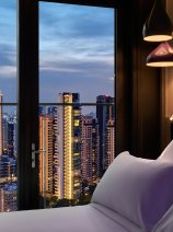 YOTEL Singapore bedroom view