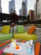 YOTEL New York cocktails on the terrace