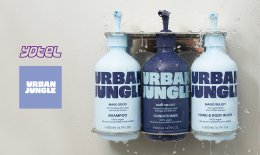 Three bottles of Urban Jungle in shower