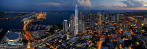 YOTEL Miami city view at night