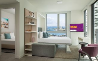 YOTELPAD Miami - PAD bedroom with a Murphy Bed