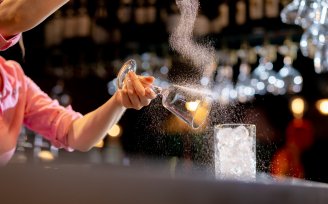 Bartender Making a cocktail 