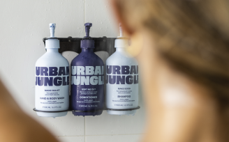 Urban Jungle bottles in shower