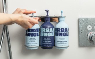 Three urban jungle bottles in shower