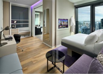 YOTEL Singapore First Class Queen cabin