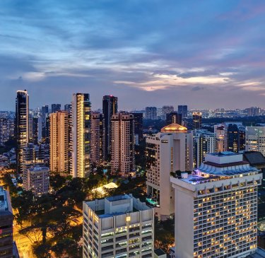 View of Singapore skyline from YOTEL Singapore