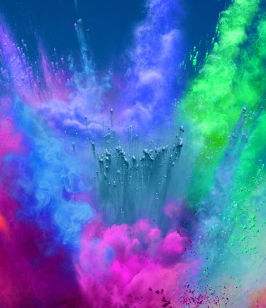 YOFEST banner image - coloured powder 