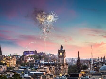 Edinburgh Fringe Festival fireworks