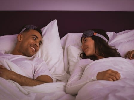 couple lying in bed
