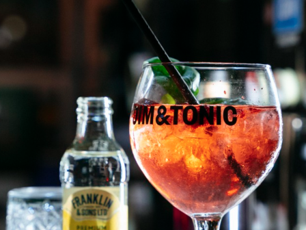 Jim and Tonic cocktail 
