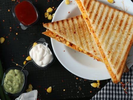 A toasted sandwich 
