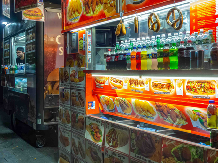 Local food stall in New York City