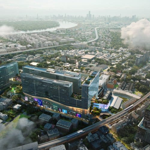 An aerial view of a hotel in Bangkok