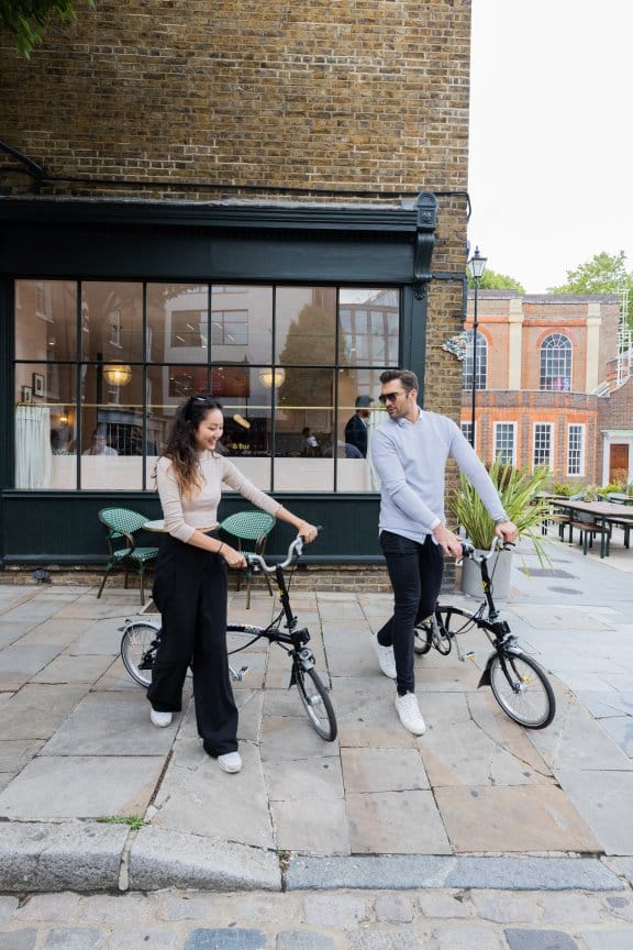 Couple with Brompton Bikes 