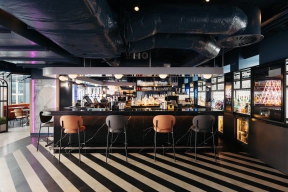 shiny and sleek bar interiors