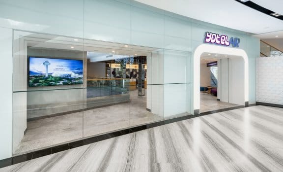The entrance to YOTELAIR Singapore Changi Airport