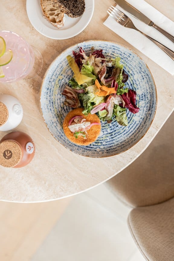 A well presented restaurant meal
