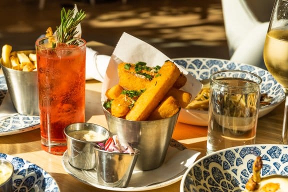 snacks and drinks outside