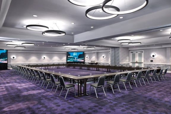 A huge indoor meeting room