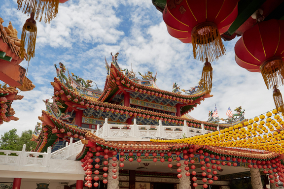 Ancient asian temple in Kuala Lumpur