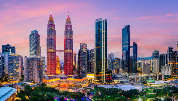 Kuala Lumpur skyline with the Petronas Towers
