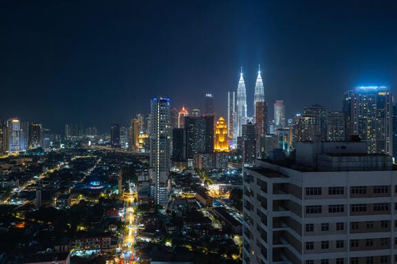 Kuala Lumpur skyline at night