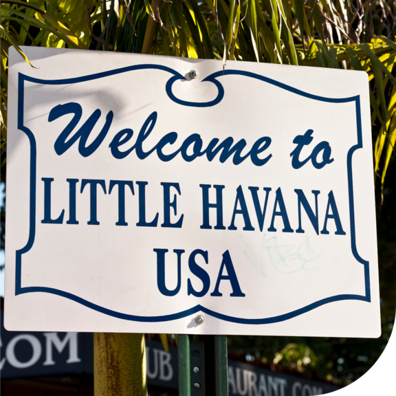 Sign post satying Welcome to Little Havana
