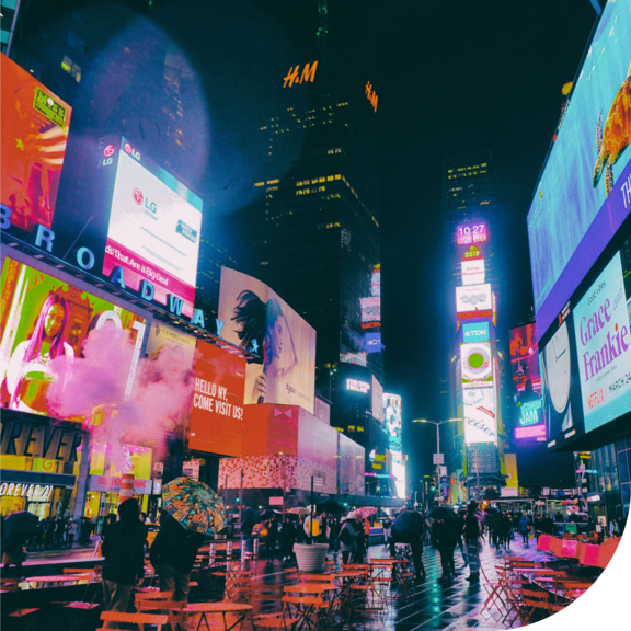 Times Square at night