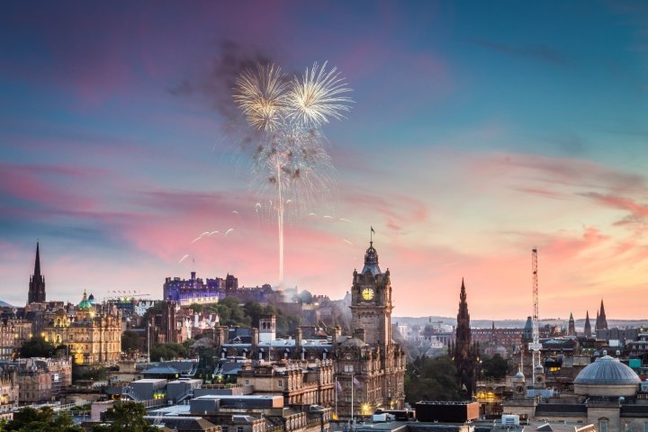 Edinburgh Fringe Festival fireworks