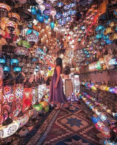 woman at market stall istanbul