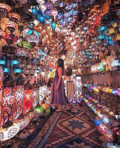 woman at market stall istanbul