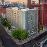 YOTEL Manchester exterior - drone image