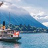 Lake Geneva with steam boat 