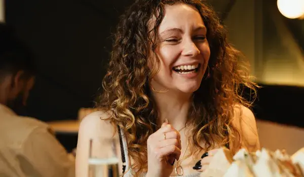 Woman with afternoon tea