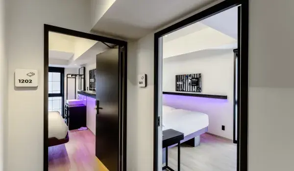 View of interconnecting doors