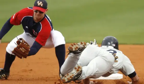 Men playing Baseball