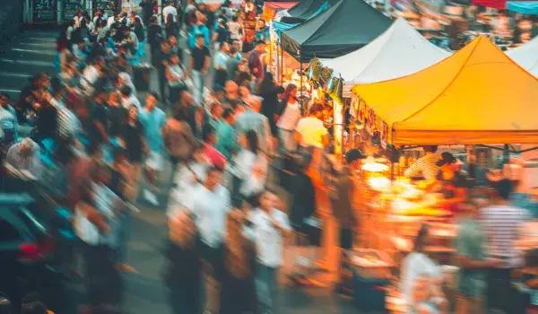 Local street food market